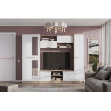 Мебель для гостиной "МГС 3" Исполнение 1 Дуб Сонома / Белый SV-Мебель