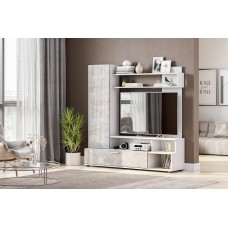 Мебель для гостиной "МГС 9" Белый / Цемент светлый SV-Мебель